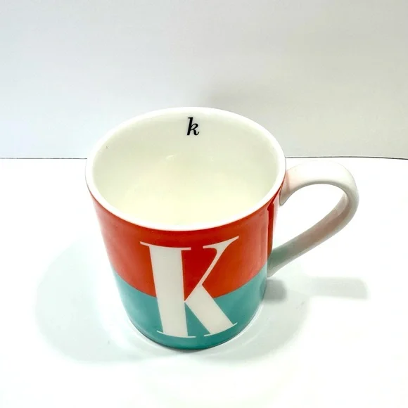 KATE SPADE WHATS IN A NAME INITIAL “K” COFFEE MUG - Picture 2 of 7